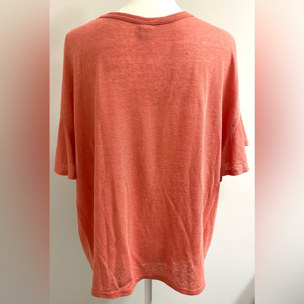 Old Navy Womens XL Orange Ruffle Top Boho Fall Eclectic Southwestern Festival - Picture 4 of 15